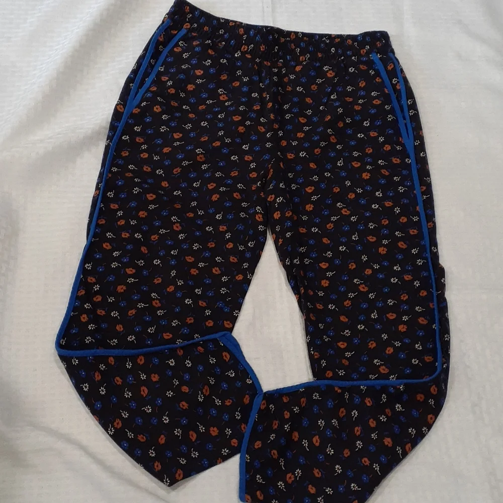 Madewell black floral joggers pants size x small - Picture 2 of 12